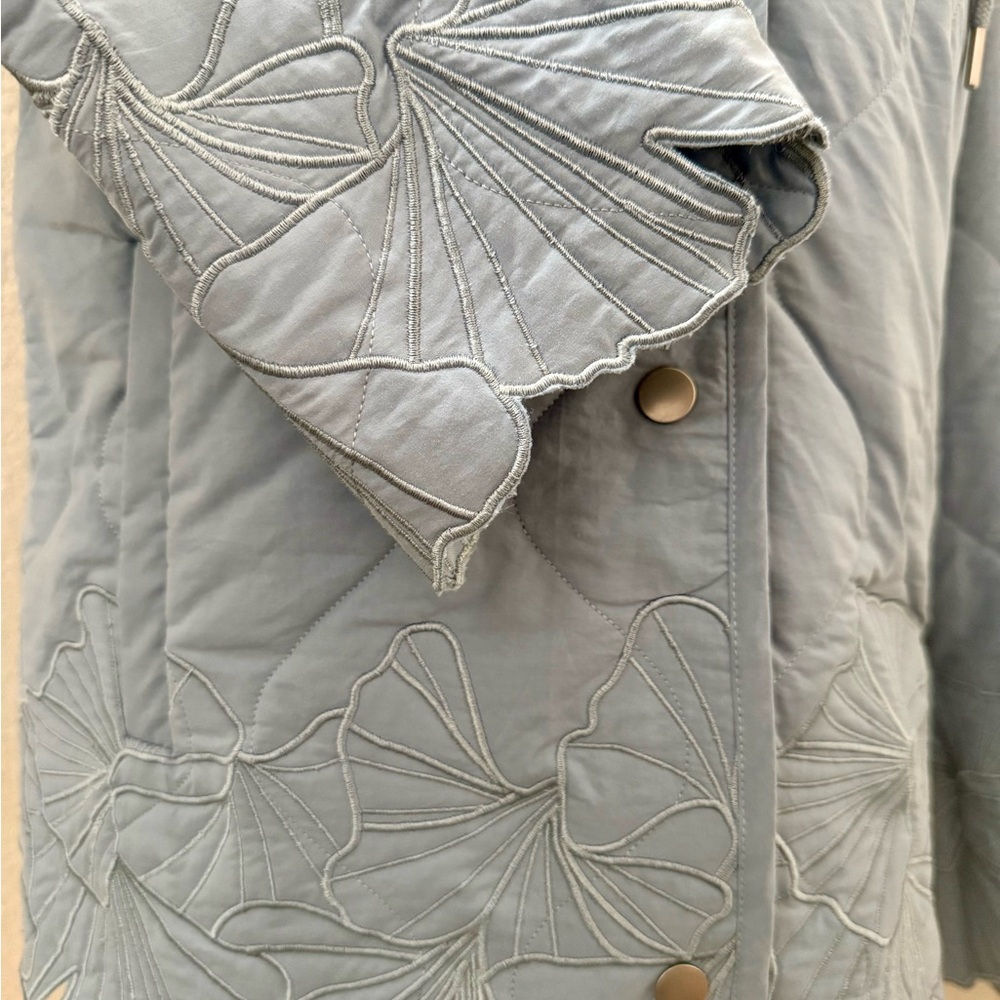 AVEC LES FILLES - Floral Embroidered Quilted Jacket - Size S - Picture 3 of 10
